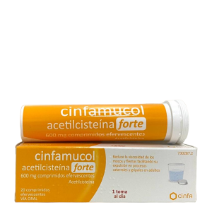 Cinfamucol Acetilcisteína Forte 600 mg — 20 comprimidos <span class="cn-hide">(CN: 730287)</span>