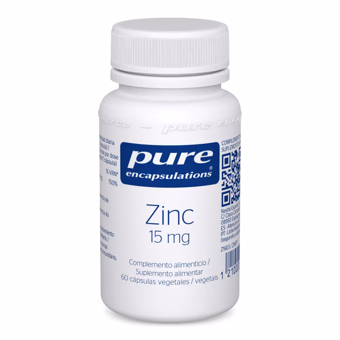 Pure Encapsulations Zinc 15 mg 60 cápsulas vegetales
